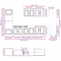 VidaXL 3314735 Armoire de rangement de salle à manger et de cuisine - Vue supplémentaire 8