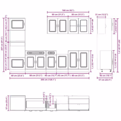 VidaXL 3314739 Armoire de rangement de salle à manger et de cuisine - Vue supplémentaire 8
