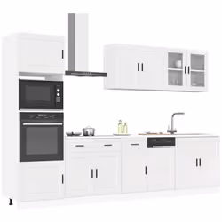 Cet ensemble de meubles de cuisine de 7 pièces, au design élégant, optimise votre espace de cuisine et offre un espace de ran ...