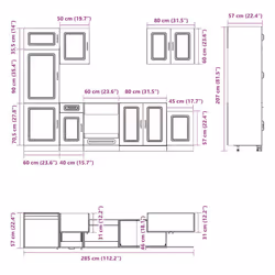 VidaXL 3314763 Armoire de rangement de salle à manger et de cuisine - Vue supplémentaire 8