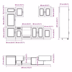 VidaXL 3314764 Armoire de rangement de salle à manger et de cuisine - Vue supplémentaire 8
