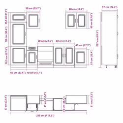 VidaXL 3314765 Armoire de rangement de salle à manger et de cuisine - Vue supplémentaire 8