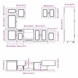VidaXL 3314770 Armoire de rangement de salle à manger et de cuisine - Vue supplémentaire 8