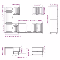 VidaXL 3314777 Armoire de rangement de salle à manger et de cuisine - Vue supplémentaire 8