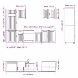 VidaXL 3314780 Armoire de rangement de salle à manger et de cuisine - Vue supplémentaire 8