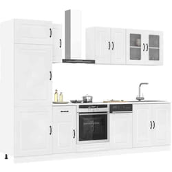 Vidaxl - Ensemble De 8 Meubles De Cuisine 'kalmar' En Bois D'Ingénierie Blanc Brillant