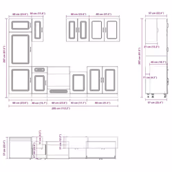 VidaXL 3314796 Armoire de rangement de salle à manger et de cuisine - Vue supplémentaire 8