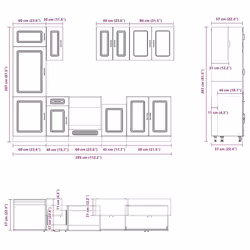 VidaXL 3314800 Armoire de rangement de salle à manger et de cuisine - Vue supplémentaire 8