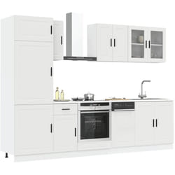 Vidaxl - Ensemble De 8 Meubles De Cuisine 'porto' En Bois D'Ingénierie Blanc