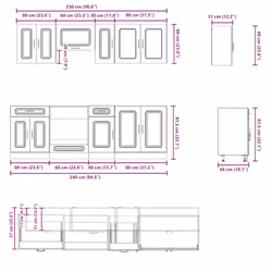 VidaXL 3314822 Armoire de rangement de salle à manger et de cuisine - Vue supplémentaire 7