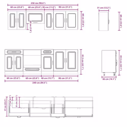 VidaXL 3314823 Armoire de rangement de salle à manger et de cuisine - Vue supplémentaire 7