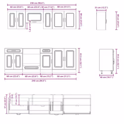 VidaXL 3314825 Armoire de rangement de salle à manger et de cuisine - Vue supplémentaire 7