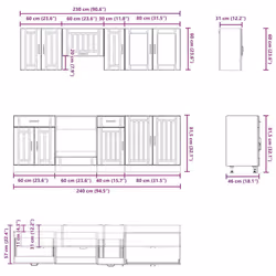 VidaXL 3314837 Armoire de rangement de salle à manger et de cuisine - Vue supplémentaire 7