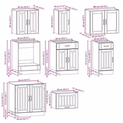 VidaXL 3314840 Armoire de rangement de salle à manger et de cuisine - Vue supplémentaire 8