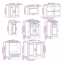 VidaXL 3314842 Armoire de rangement de salle à manger et de cuisine - Vue supplémentaire 8
