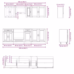VidaXL 3314844 Armoire de rangement de salle à manger et de cuisine - Vue supplémentaire 7