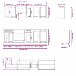 VidaXL 3314845 Armoire de rangement de salle à manger et de cuisine - Vue supplémentaire 7