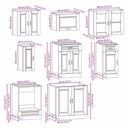 VidaXL 3314845 Armoire de rangement de salle à manger et de cuisine - Vue supplémentaire 8