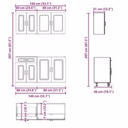 VidaXL 3314856 Armoire de rangement de salle à manger et de cuisine - Vue supplémentaire 7