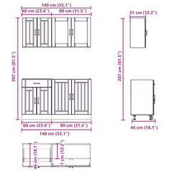 VidaXL 3314861 Armoire de rangement de salle à manger et de cuisine - Vue supplémentaire 7