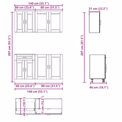 VidaXL 3314871 Armoire de rangement de salle à manger et de cuisine - Vue supplémentaire 7