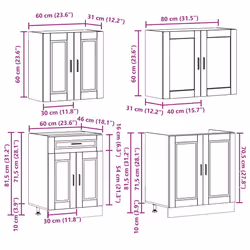 VidaXL 3314873 Armoire de rangement de salle à manger et de cuisine - Vue supplémentaire 8