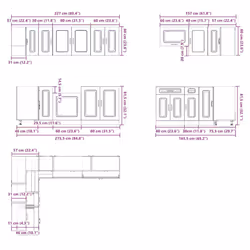 VidaXL 3314924 Armoire de rangement de salle à manger et de cuisine - Vue supplémentaire 8