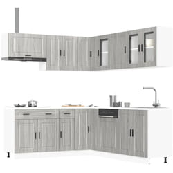 Vidaxl - Ensemble D'Armoires De Cuisine 11 Pcs Porto Bois D'Ingénierie