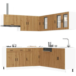 Vidaxl - Ensemble D'Armoires De Cuisine 11 Pcs Porto Bois D'Ingénierie