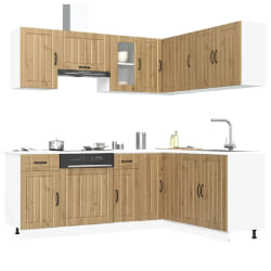 vidaXL Ensemble d'armoires cuisine Kalmar - Chêne artisanal