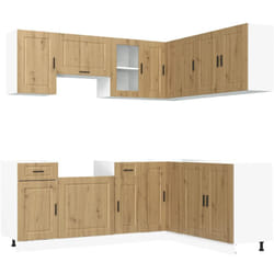 Vidaxl - Ensemble D'Armoires De Cuisine 11 Pcs Porto Bois D'Ingénierie