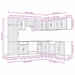 VidaXL 3314987 Armoire de rangement de salle à manger et de cuisine - Vue supplémentaire 8