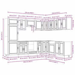 VidaXL 3314991 Armoire de rangement de salle à manger et de cuisine - Vue supplémentaire 8