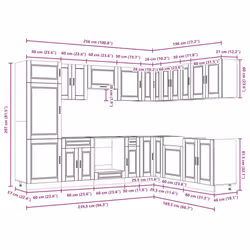 VidaXL 3314995 Armoire de rangement de salle à manger et de cuisine - Vue supplémentaire 8