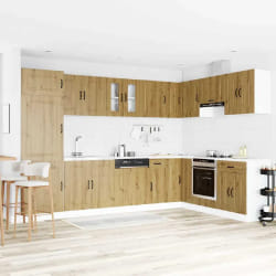 vidaXL Armoire de cuisine Kalmar 2 pcs Marron 80 x 46 x 81.5 cm