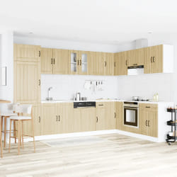 vidaXL Armoire de cuisine Lucca 2 pcs Marron 80 x 46 x 81.5 cm