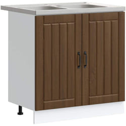 Armoire De Cuisine Lucca 2 Pcs Marron 80 X 46 X 81.5 Cm Vidaxl