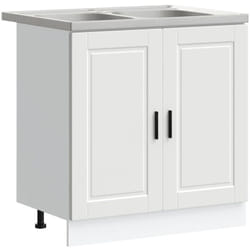 Meuble Sous Évier Porto 2 Pcs Blanc 80 X 46 X 84.5 Cm Vidaxl