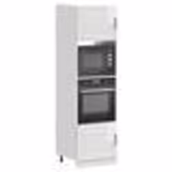 vidaXL Armoires de four 2 pcs Lucca blanc brillant bois dingénierie unité de four armoire de four de cuisine unité de 3315033