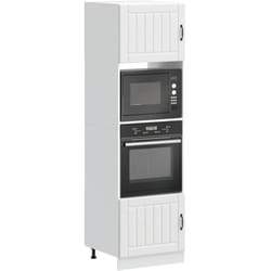 vidaXL Armoires de four 2 pcs Kalmar blanc bois d'ingénierie