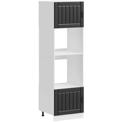 Vidaxl - Armoires de four 2 pcs Kalmar noir bois d'ingénierie