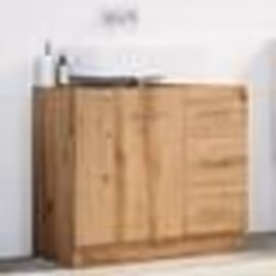 vidaXL Armoire dévier chêne artisanal 63x30x54 cm bois dingénierie armoire de lavabo de salle de bain meuble de lavabo 858324