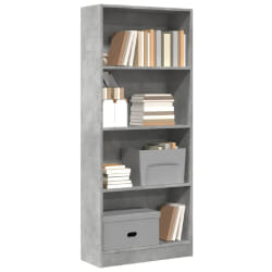 vidaXL Bibliothèque gris béton 60x24x143 cm