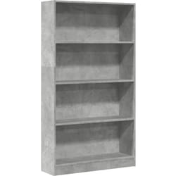 Bibliothèque gris béton 80x24x143 cm bois d'ingénierie - Vidaxl