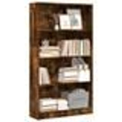 vidaXL Bibliothèque chêne fumé 80x24x143 cm bois dingénierie étagère à livres porte-livres support à livres armoire de 857848
