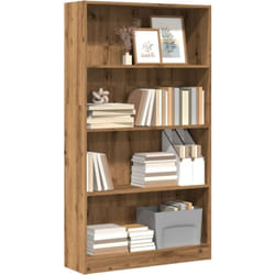 Bibliothèque chêne artisanal 80x24x143 cm bois d'ingénierie - Vidaxl