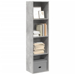Bibliothèque gris béton 40x30x152 cm bois d'ingénierie - Vidaxl