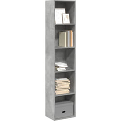 Bibliothèque gris béton 40x30x189 cm bois d'ingénierie - Vidaxl