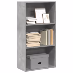 vidaXL Bibliothèque gris béton 60x30x114 cm bois dingénierie étagère étagère à livres support de livre armoire de 857902