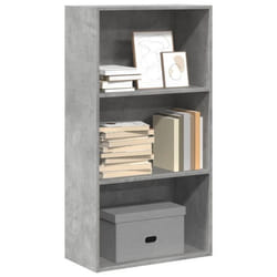 vidaXL Bibliothèque gris béton 60x30x114 cm bois dingénierie étagère étagère à livres support de livre armoire de 857902